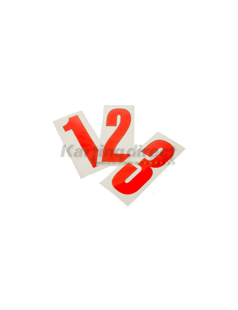 Number 0 decal   Large red sticker