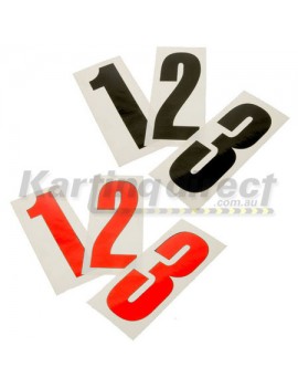 Number 1 decal  Small red sticker  Suit side pods