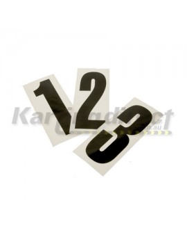 Number 3 decal  Small black sticker  Suit side pods