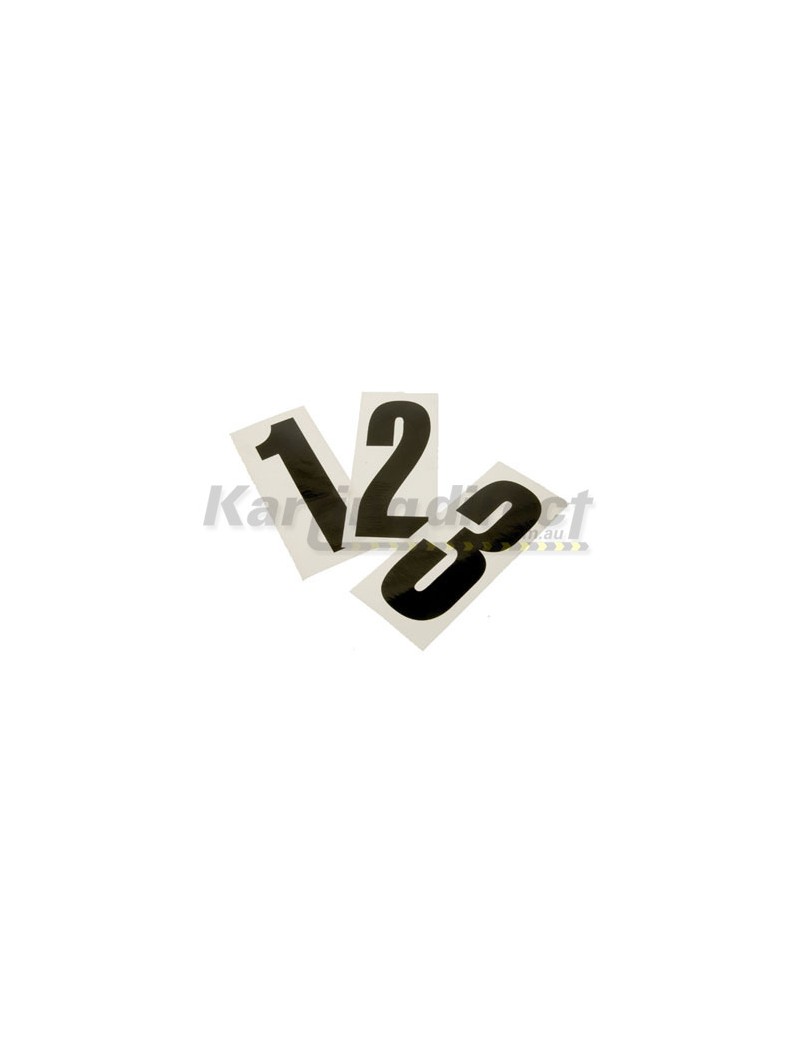 Number 3 decal  Small black sticker  Suit side pods