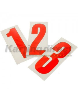 Number 3 decal   Large red sticker