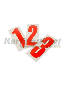 Number 3 decal  Small red sticker  Suit side pods