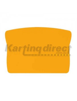 Yellow Rear Number Plate Sticker Large. Suit plastic rear bar