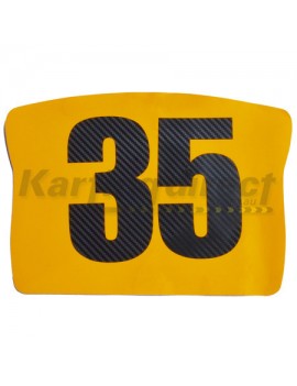 Rear Number Plate Sticker suit plastic rear bar Yellow