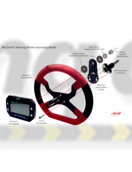 Aim MyChron5 Accessories MyChron5 Steering Wheel 6 hole - Black