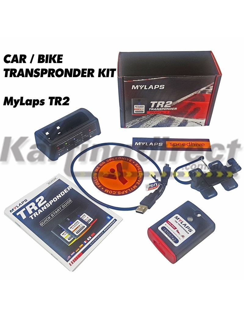 MyLaps X2 Kart Rechargeable Transponder w/ 2-year Subscription AMB Flex 260 