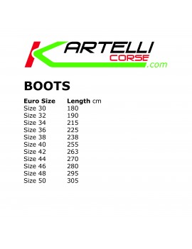 Kartelli Boots Motor Sport Boots - Made especially for Karting Size 36 -50