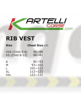Carbon Rib Vest Kartelli Corse - Adult Sizes S to XXXL