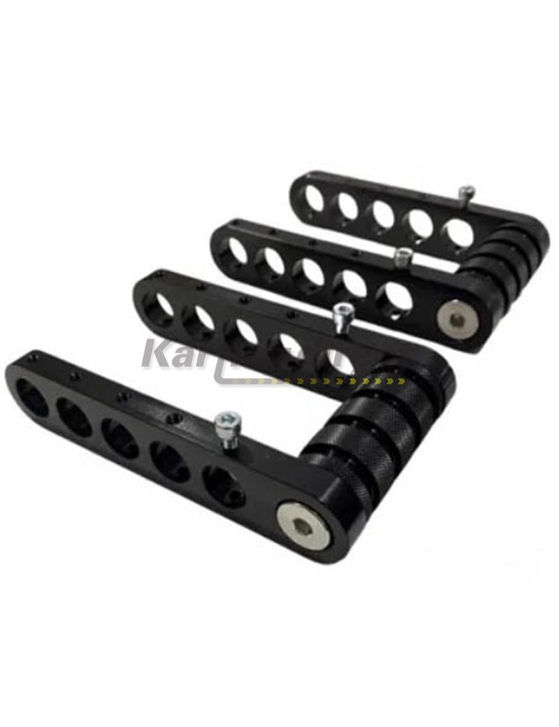 Alloy Pedal Extensions Suit bar type pedals - Black