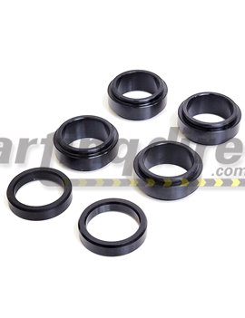 Front Stub Axle Wheel Spacer 4 - 10mm x 17mm  2- 5mm x 17mm Set - BLACK - one side