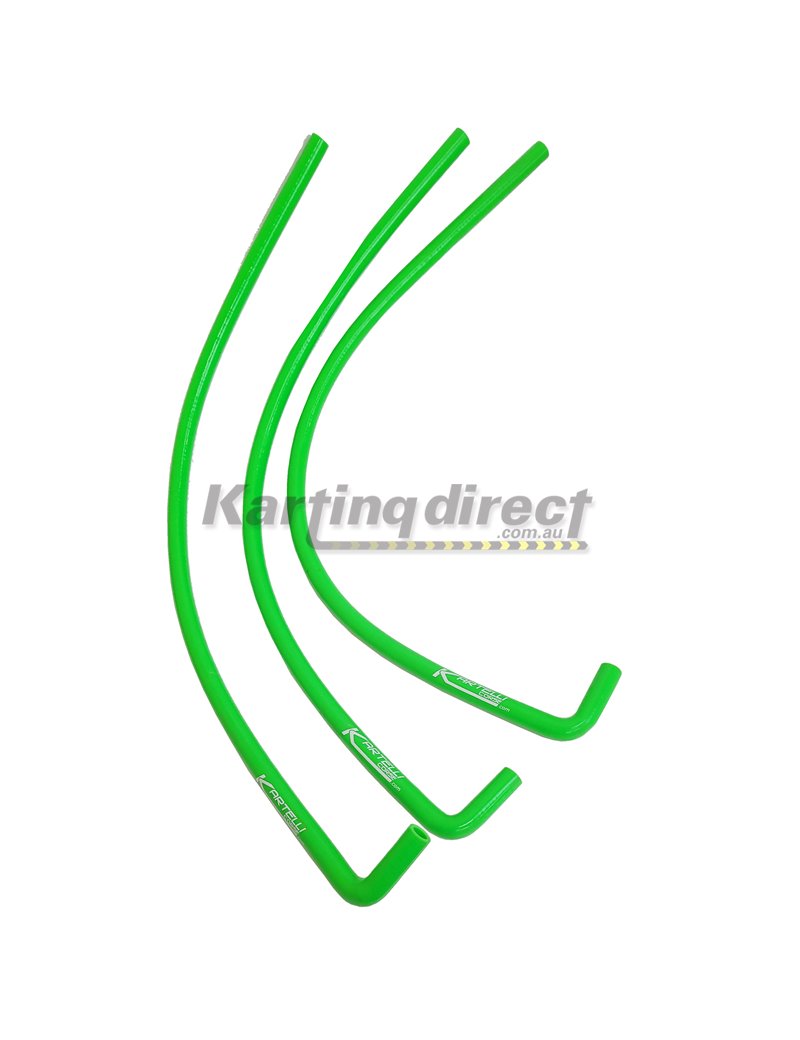 Water Hose Silicon 1.32 Meter  ith 90 Degree bend - Kartelli - GREEN