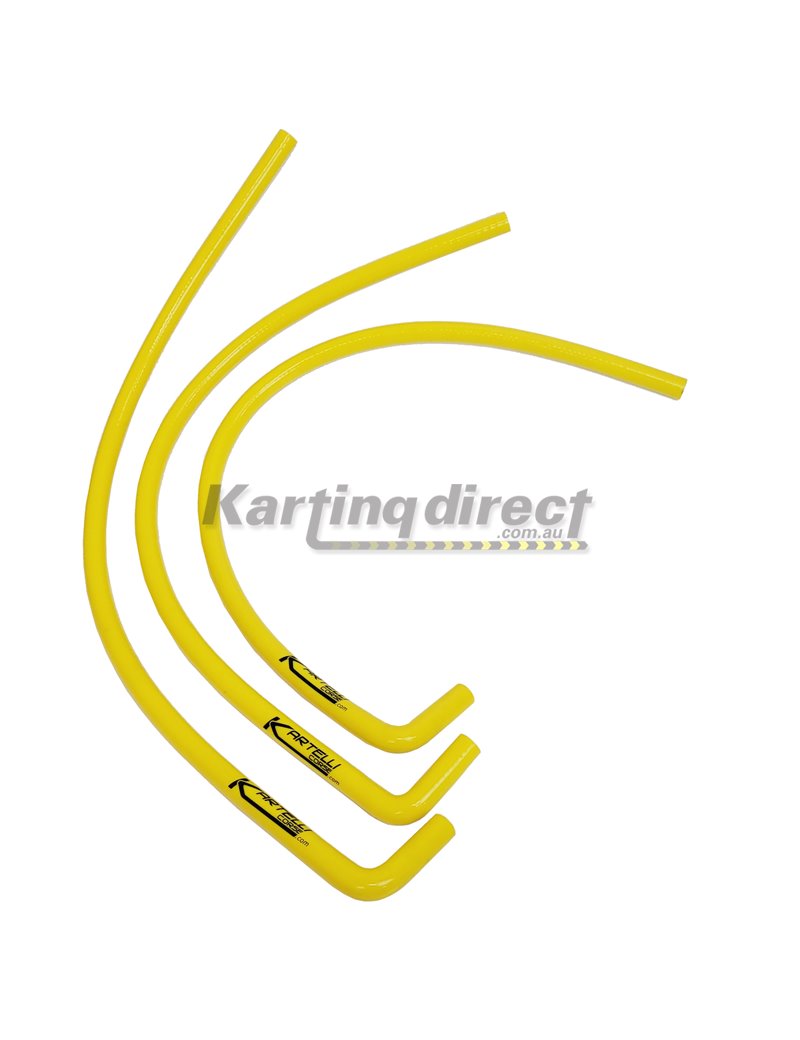 Water Hose Silicon 1.32 Meter  ith 90 Degree bend - Kartelli - YELLOW