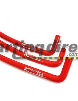 Water Hose Silicon 1.32 Meter  ith 90 Degree bend - Kartelli - RED