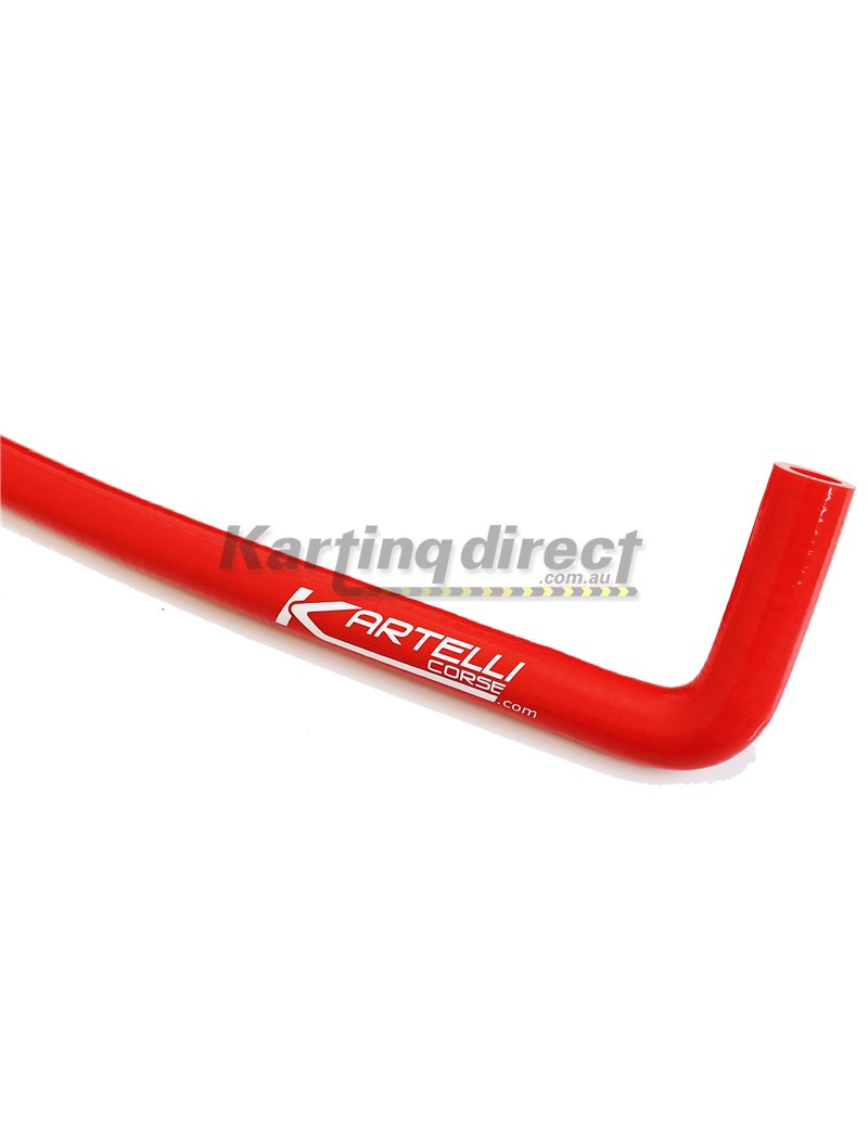 Water Hose Silicon 1.32 Meter  with 90 Degree bend - Kartelli - RED