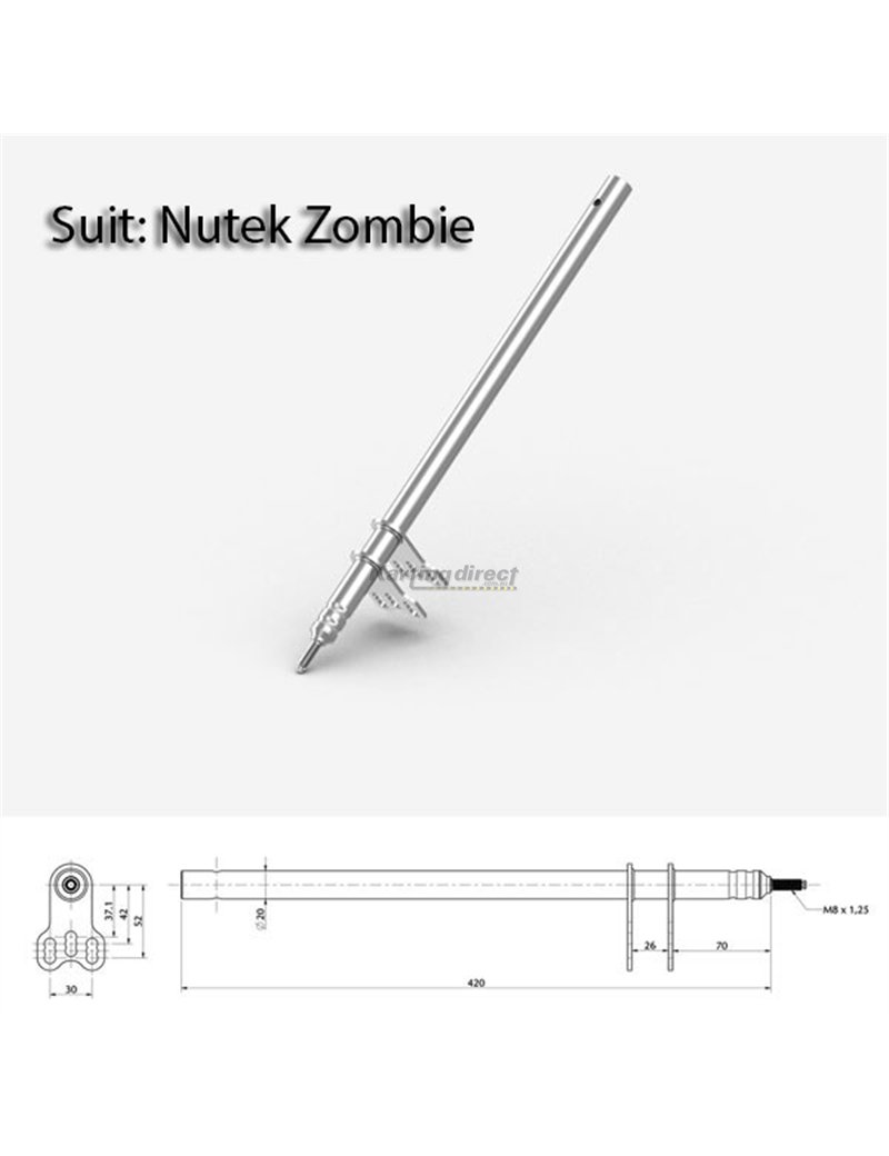 Steering Column M8 x 510mm - 20mm shaft - Steering Column M8 x 510mm - 20mm shaft -