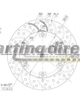 Brake Disc 210mm x 12mm twin groved not drilled